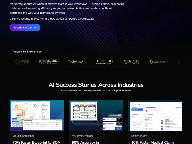 Markovate – Conversion-Focused Website UI/UX Design