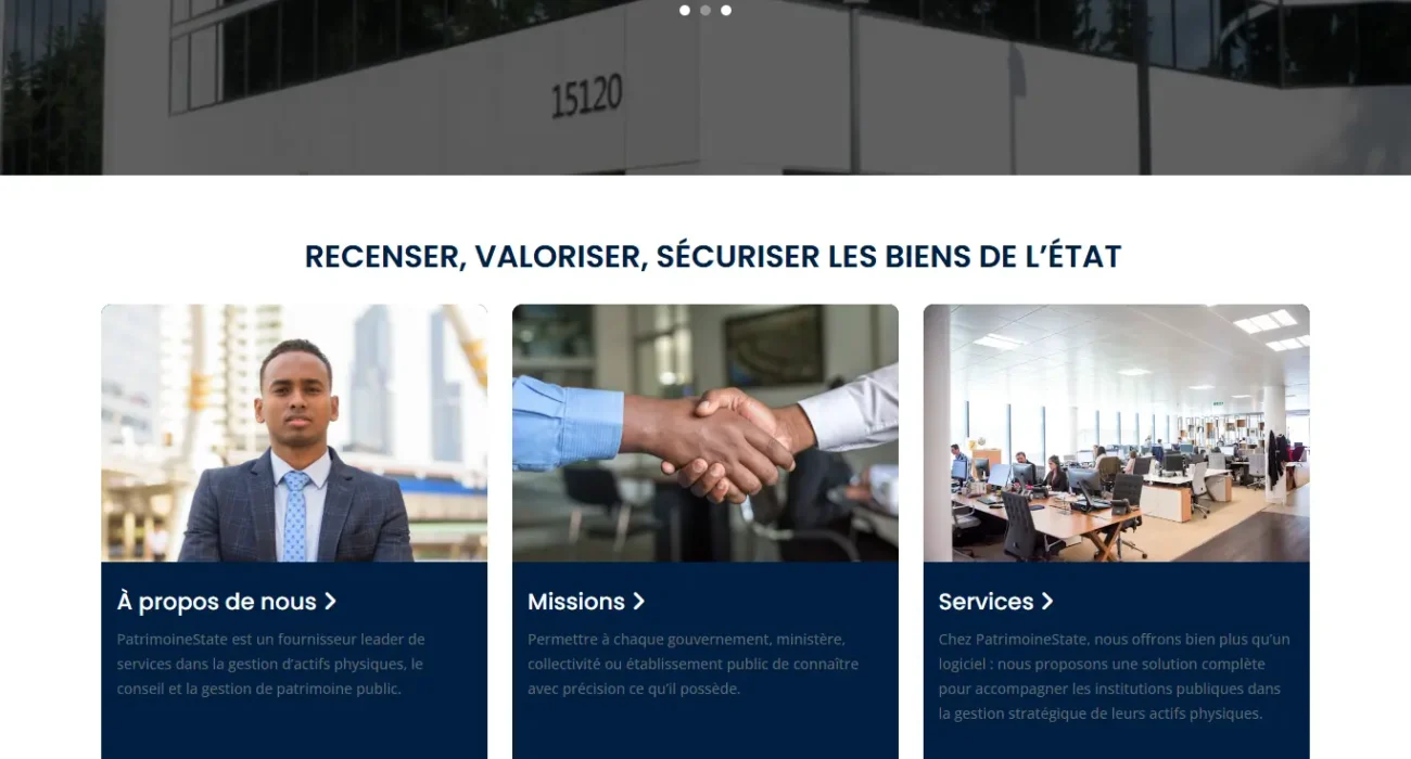 Patrimoine State – Real Estate Website Design & UI/UX Optimization