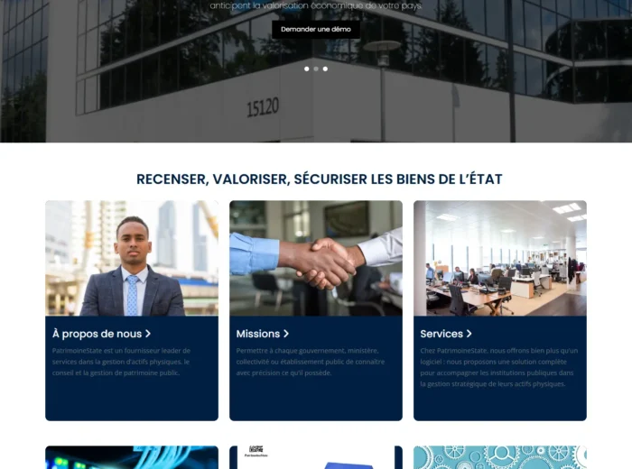 Patrimoine State – Real Estate Website Design & UI/UX Optimization